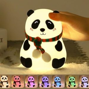 Desidiya® Touch Silicone Panda Light – Night Light for Kids, Girls & Boys | Cute Bedroom Decor for Women | Valentine Special